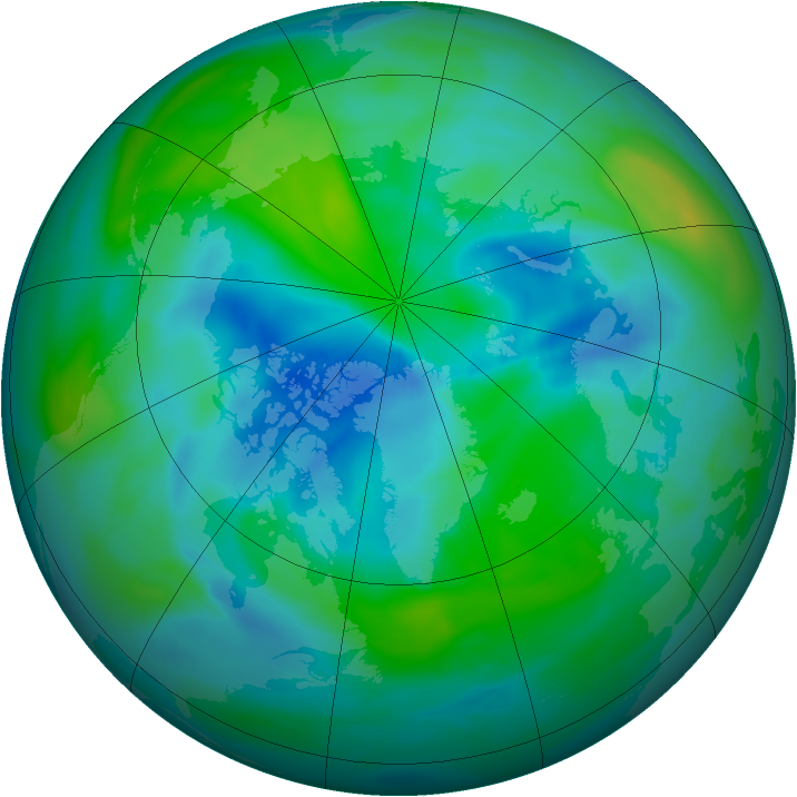 Arctic ozone map for 18 September 2006